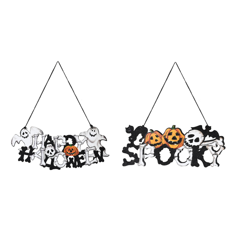 Ronis Halloween Hanging Sign 46cm 2 Asstd