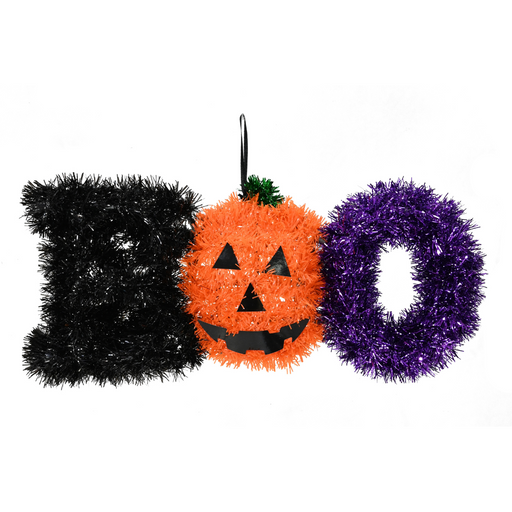 Ronis Halloween Tinsel Boo Sign 36cm