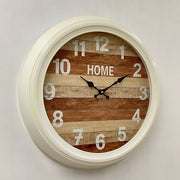 Ronis Hamptons Style Metal Frame Wall Clock 46x46x8cm White
