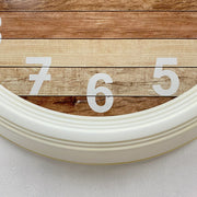 Ronis Hamptons Style Metal Frame Wall Clock 46x46x8cm White