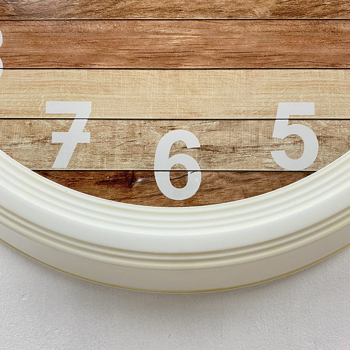 Ronis Hamptons Style Metal Frame Wall Clock 46x46x8cm White