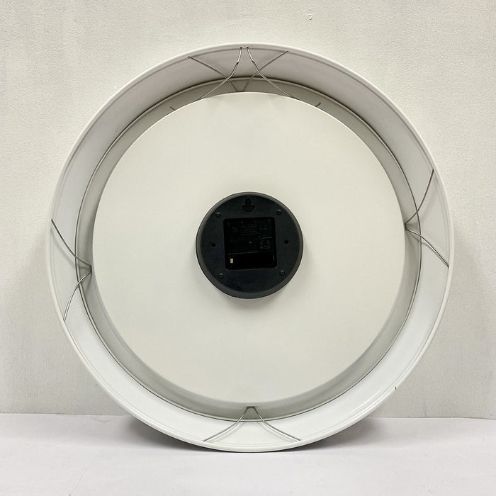 Ronis Hamptons Style Metal Frame Wall Clock 46x46x8cm White