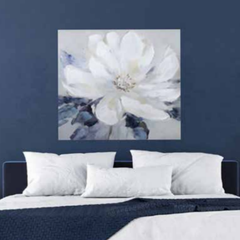 Ronis Hamptons Flowers Framed Canvas 80x80cm Assorted