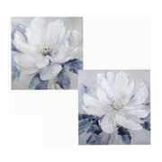 Ronis Hamptons Flowers Framed Canvas 80x80cm Assorted