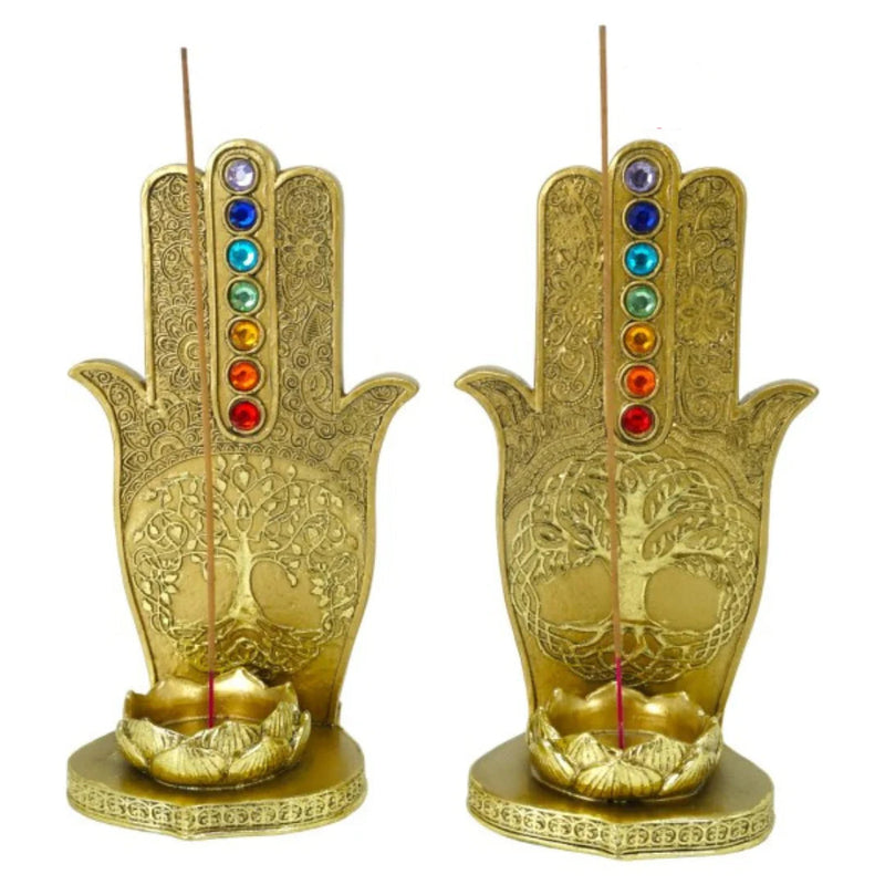 Hamsa Chakra Incense Holder 18cm Assorted
