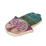 Ronis Hamsa Hand Soapstone Ash Catcher 9cm Assorted
