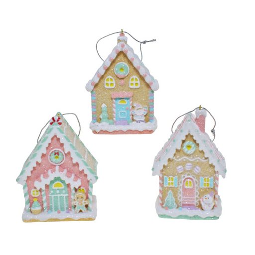 Ronis Hang Gingerbread House Ornament Assorted