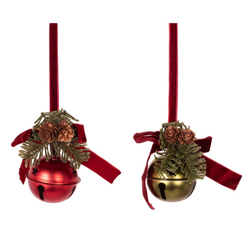 Ronis Hanging Bell 8cm Red and Green Assorted