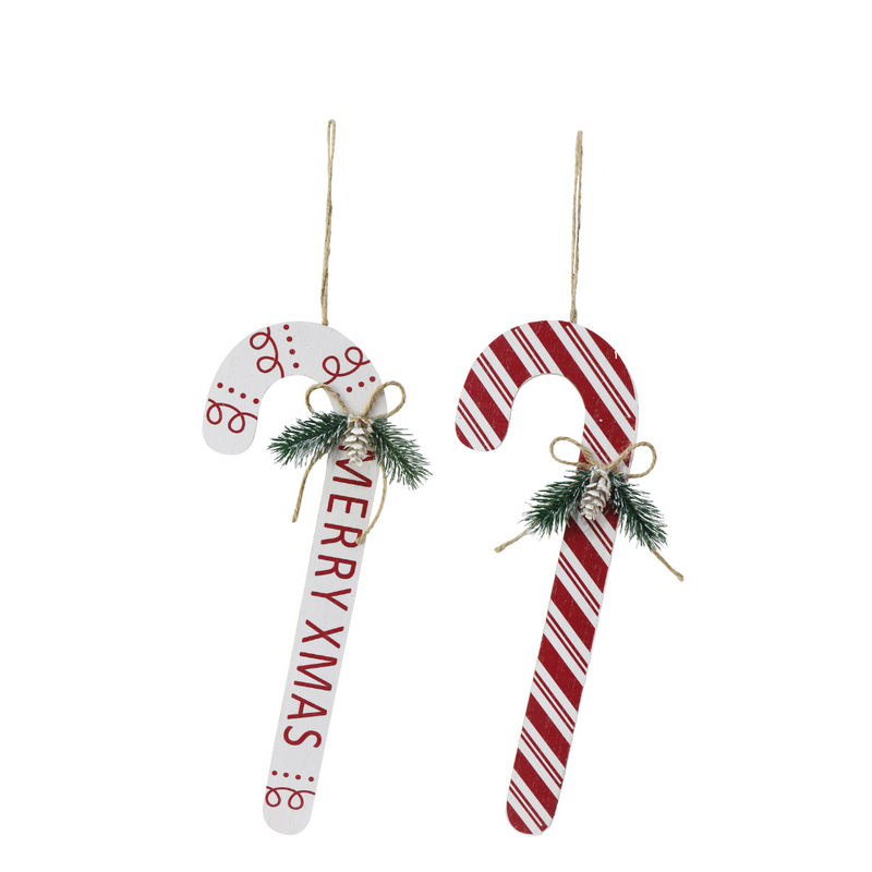 Ronis Hanging Candy Cane Deco 30cm Assorted