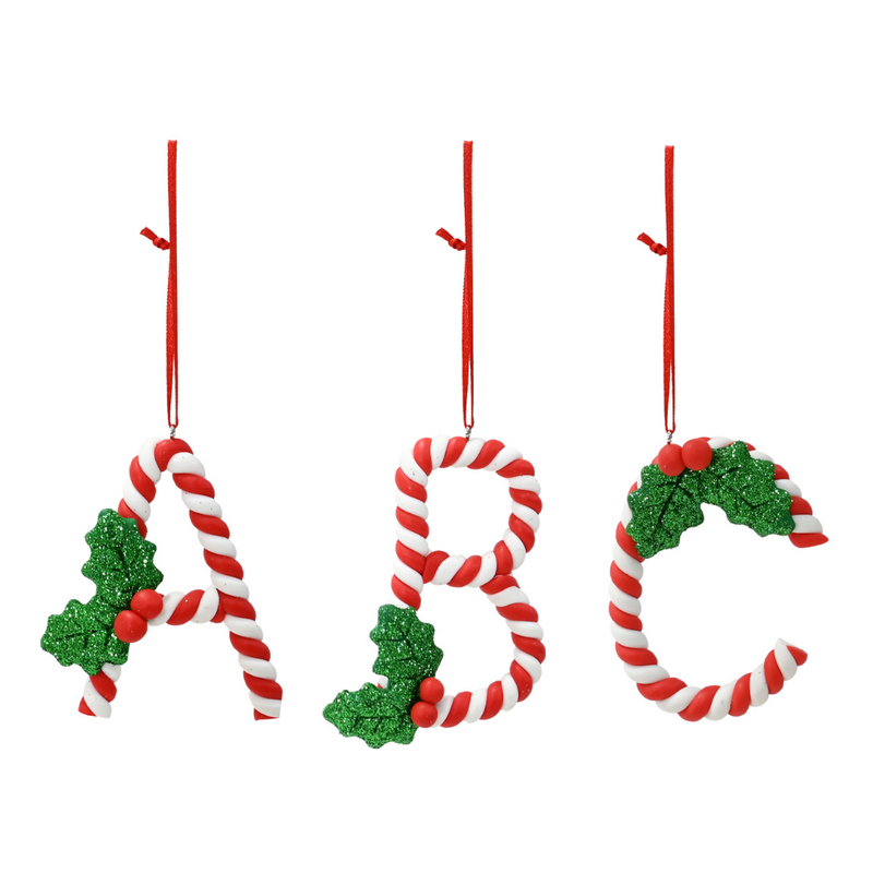 Ronis Hanging Candycane Alphabet Deco