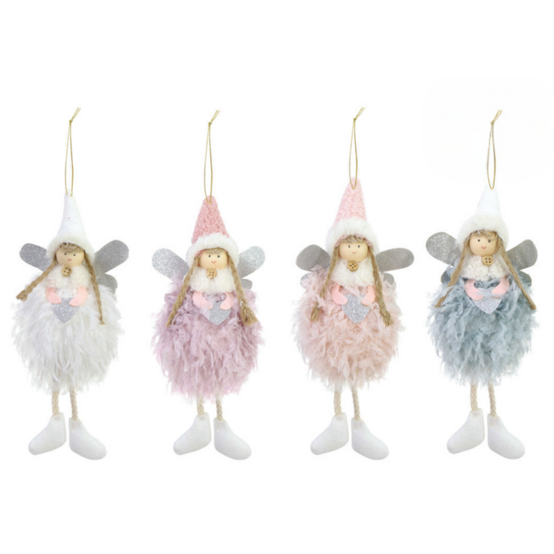 Ronis Hanging Fairy Feathery Dress 25cm Assorted