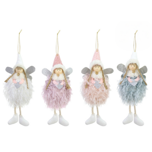 Ronis Hanging Fairy Feathery Dress 25cm Assorted