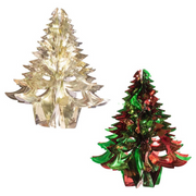 30cm Assorted Hanging Foil Tree Decorations in shiny festive colors, perfect for Christmas party and home décor.
