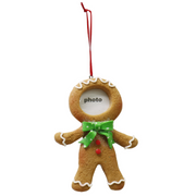 Hanging Gingerbread Photo Deco 13cm Assorted – festive gingerbread-themed hanging photo frame decorations