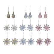 Assorted hanging jewelled Christmas decorations 2 pack