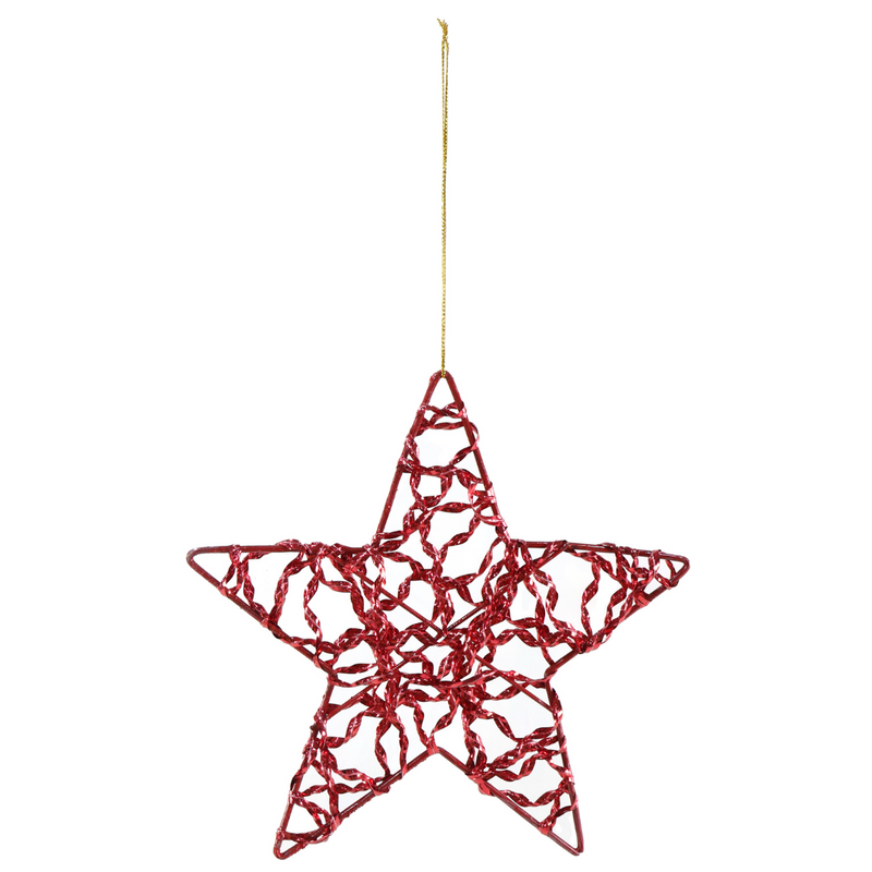 Hanging Metallic Star Assorted – festive metallic star ornaments for Christmas trees and holiday décor