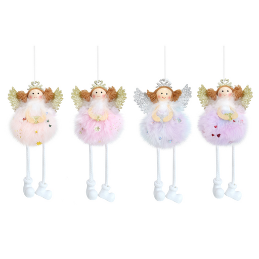 Ronis Hanging Pom Pom Angel 4 Asstd