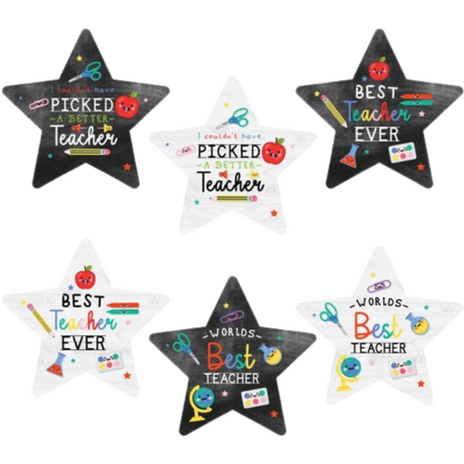 Ronis Hanging Sign Wooden Star Designs 13x13cm Assorted