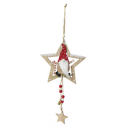 Ronis Hanging Star Gnome Deco 15cm Assorted