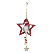 Ronis Hanging Star Gnome Deco 15cm Assorted