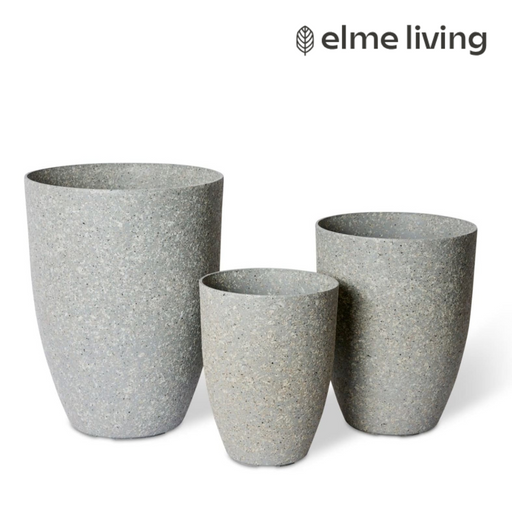Ronis Harlow Stonelite Planter Set 35/43/53cm Grey