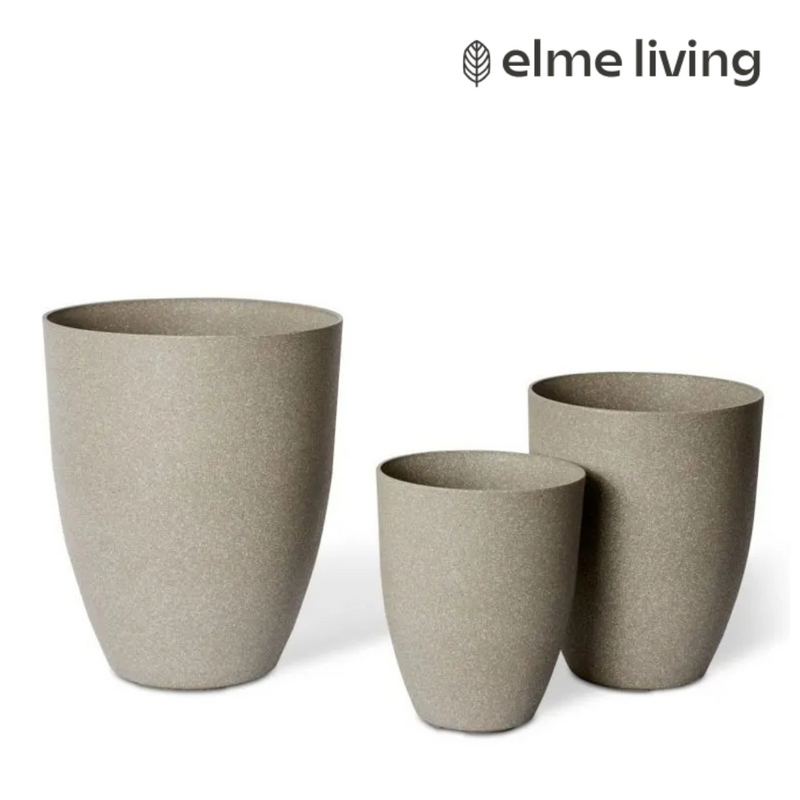 Ronis Harlow Stonelite Planter Set Beige 35/43/53cm
