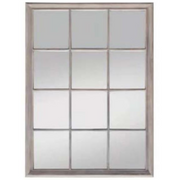 Ronis Harvey Panelled Mirror 95x130cm Brushed Wood – thumbnail