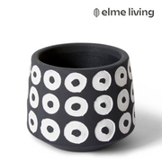 Ronis Hayden Pot White/Black 13x13x10cm – thumbnail