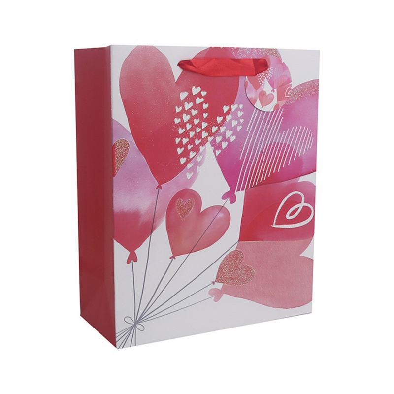 Ronis Heart Balloons Gift Bag Large 26x32x12cm