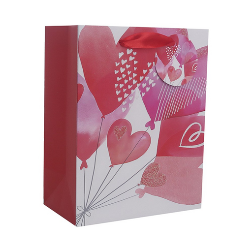 Ronis Heart Balloons Gift Bag Medium 18x23x10cm