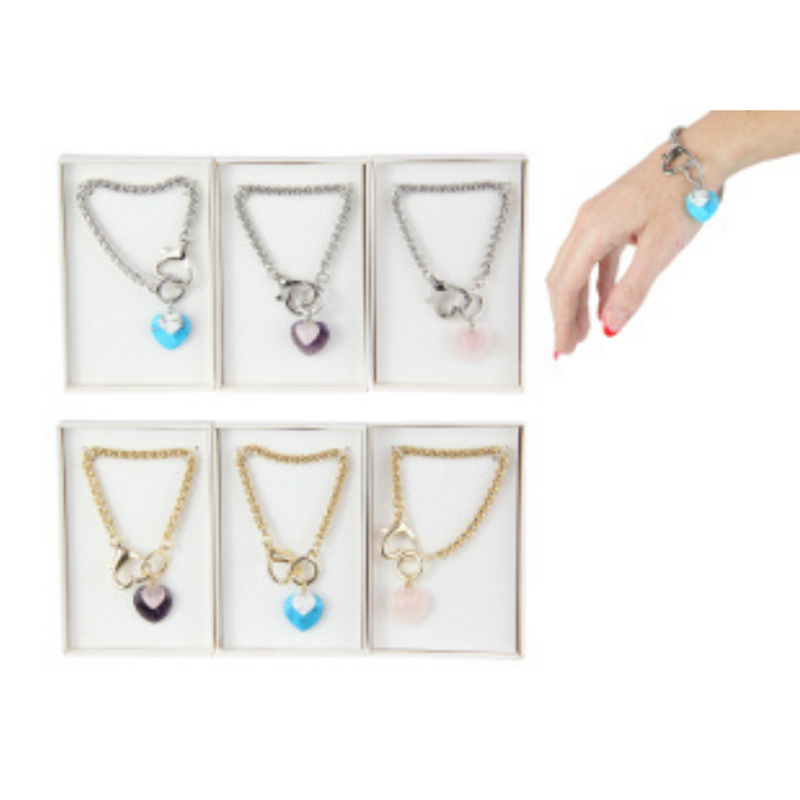 Ronis Heart Gemstone Bracelet Assorted