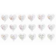 Ronis Heart Shape Wildflower Quote Signs with Tassel 15x15x0.6cm Assorted – thumbnail
