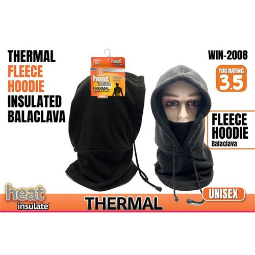 Heat insulated fleece hood balaclava for winter face and neck warmth