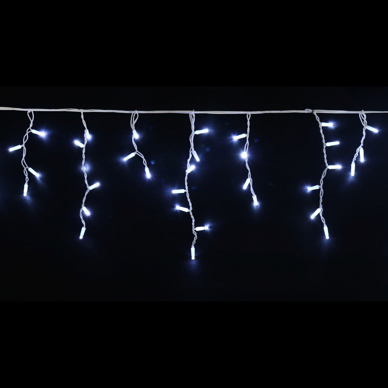 Heavy duty 200 cool white connectable icicle lights for outdoor Christmas decoration