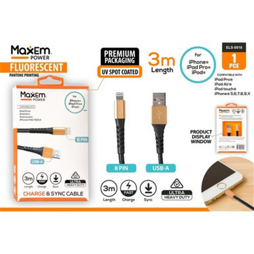 Ronis Heavy Duty Iphone Cable 3m