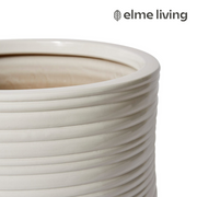 Ronis Henley Planter with Saucer Outdoor White 42x42x31cm – thumbnail