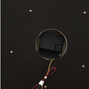 Henri gold wash round wall clock with exposed gear movement, 47cm