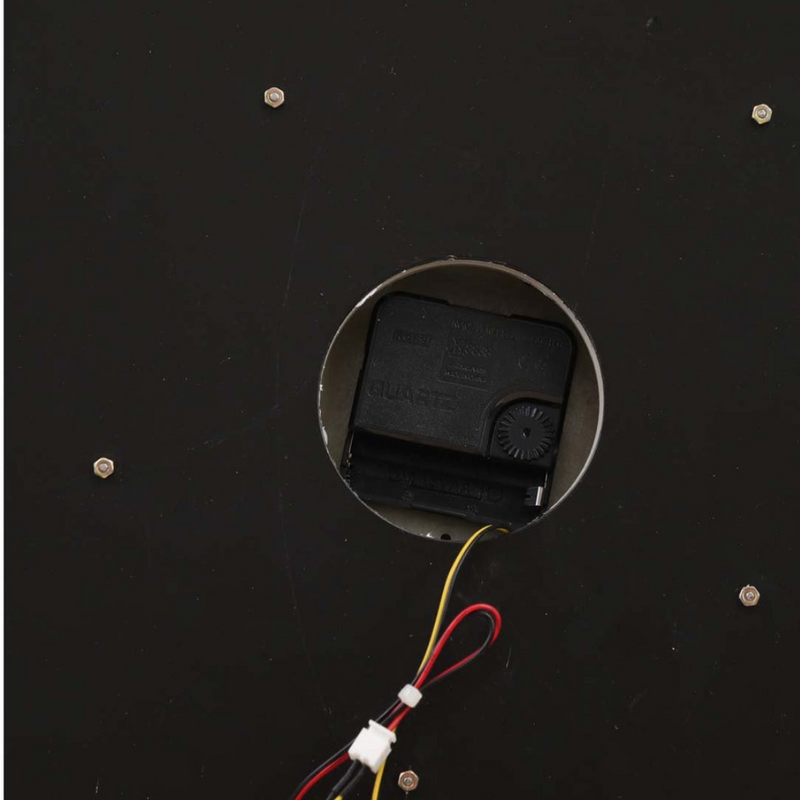 Henri gold wash round wall clock with exposed gear movement, 47cm