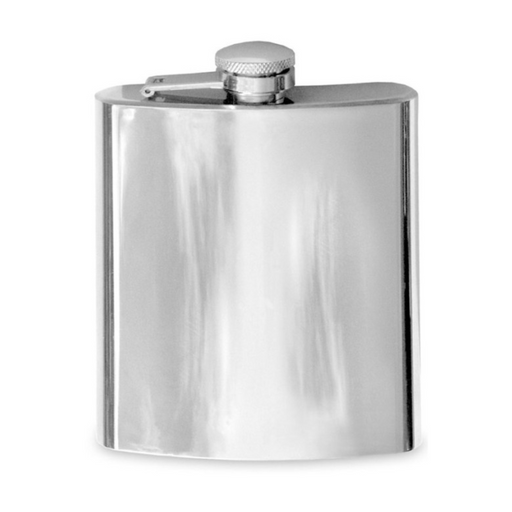 Ronis Hip Flask Shiny Silver 210ml