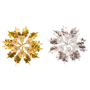 Assorted 5cm holly leaves with red berries – 6-pack Christmas craft decorations