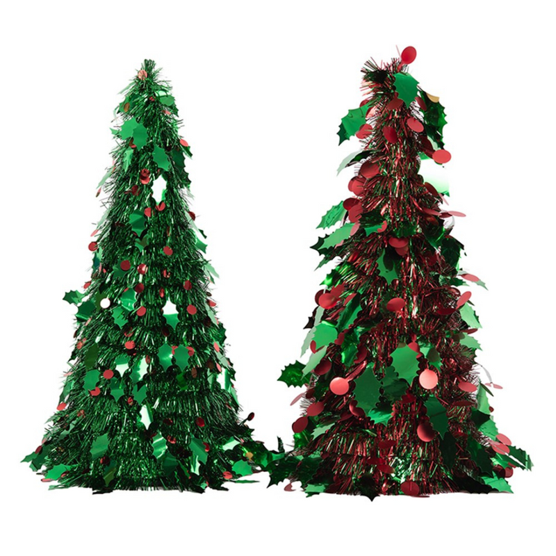 Ronis Holly and Berry Tinsel Tree 48cm Assorted