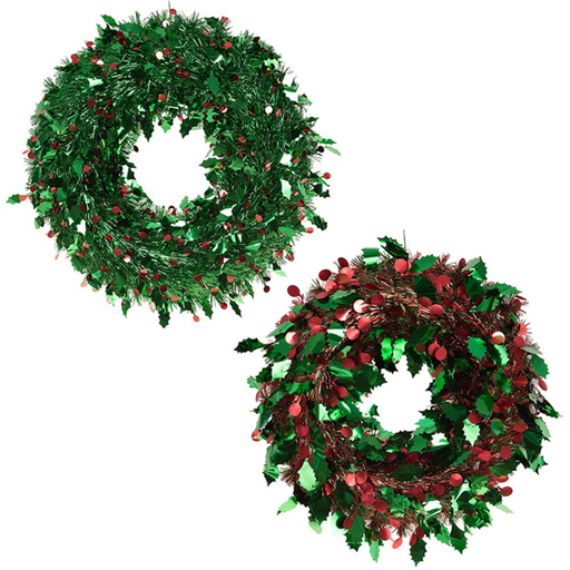 Ronis Holly and Berry Wreath 45cm Assorted