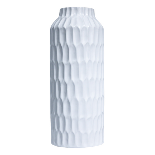Ronis Honeycomb Haven Vase 15x38cm White