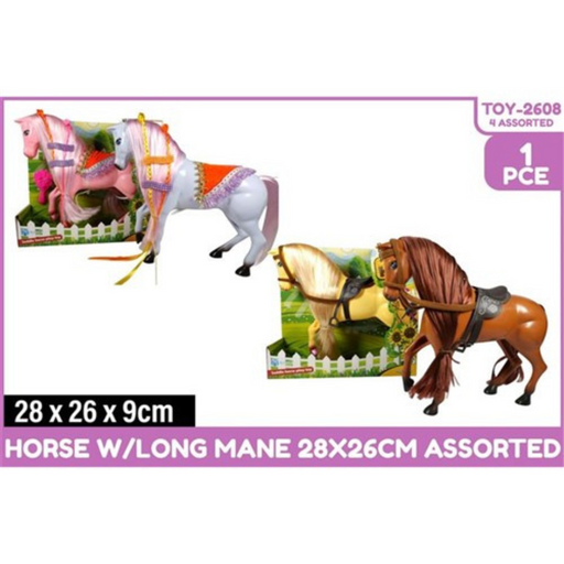 Ronis Horse with Long Mane 28x26cm 2 Asstd