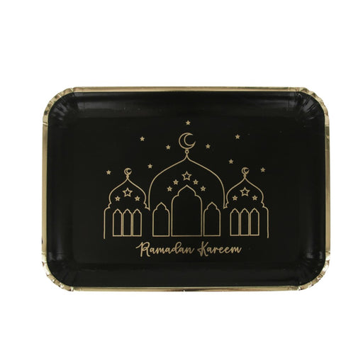 Hot stamp Ramadan paper serving trays 3 pack 25x34.5cm for Eid and Ramadan buffet tableware