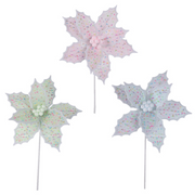 Ronis Hundreds & Thousands Poinsettia 28cm With Clip 3 Asstd X350447