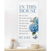 Ronis Hydrangea In this House / House Blessing Canvas Prints 25x50cm Assorted