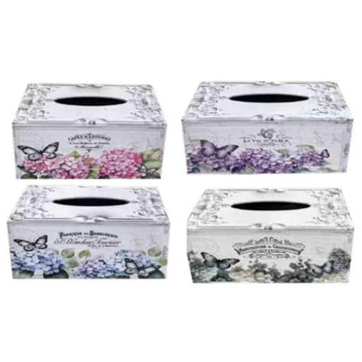 Ronis Hydrangea Tissue Boxes 24x13.5x10cm Assorted