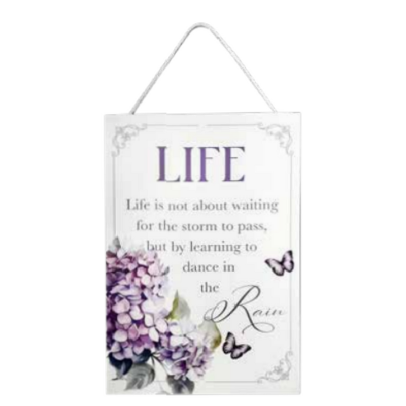 Ronis Hydrangea White Life-Home-Family Signs 20x30x0.6cm Assorted
