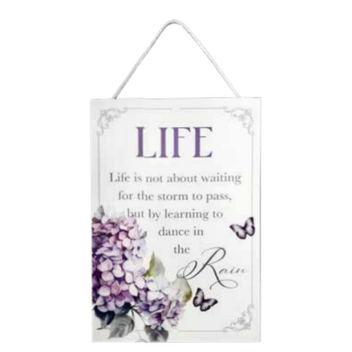 Ronis Hydrangea White Life-Home-Family Signs 20x30x0.6cm Assorted